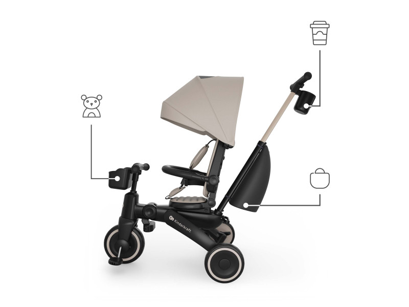 Триколісний велосипед Kinderkraft Jazz 3 Beige (KRJAZZ03BEG0000), Фото 21