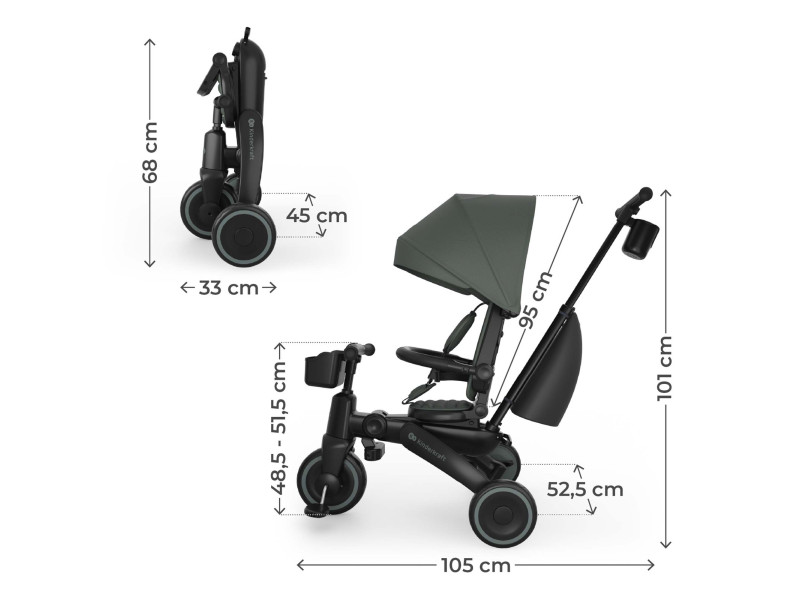 Триколісний велосипед Kinderkraft Jazz 3 Green (KRJAZZ03GRE0000), Фото 17