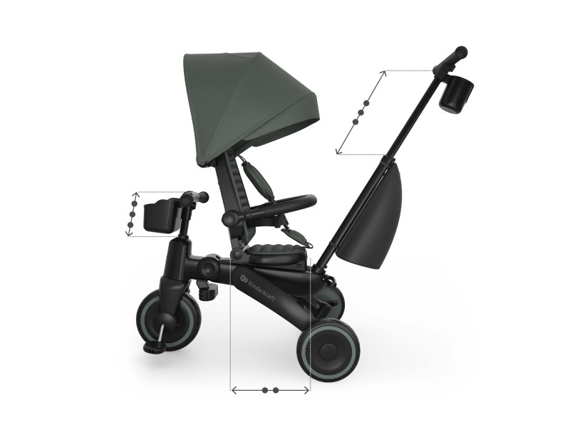 Триколісний велосипед Kinderkraft Jazz 3 Green (KRJAZZ03GRE0000), Фото 20