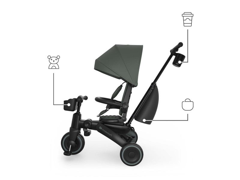 Триколісний велосипед Kinderkraft Jazz 3 Green (KRJAZZ03GRE0000), Фото 6