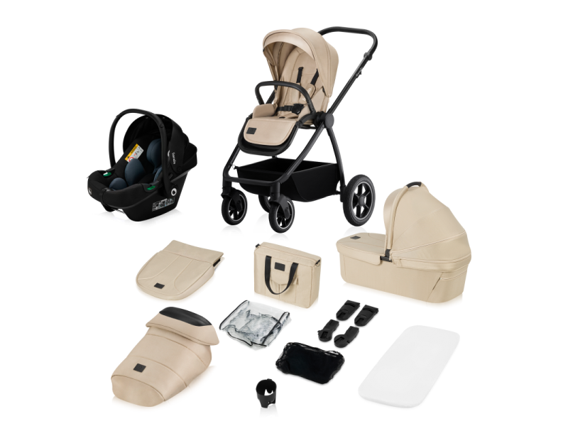 Універсальна коляска 3 в 1 Lionelo MERIL 3IN1 BEIGE SAND, Фото 1