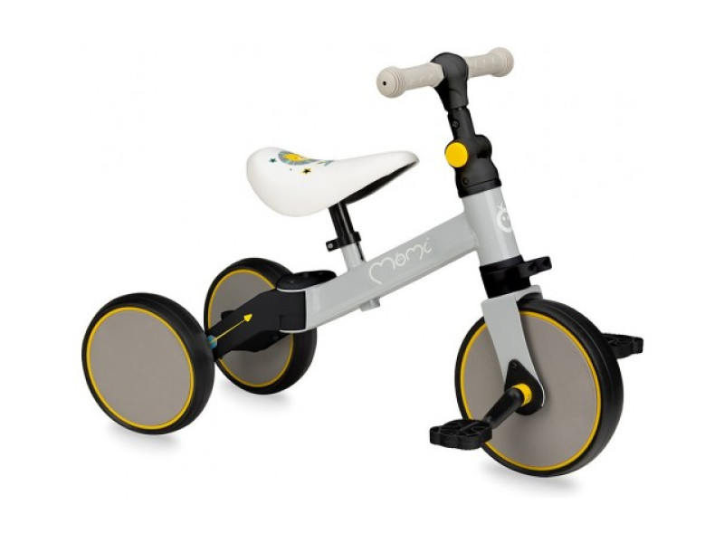 Біговел-велосипед MoMi LORIS 4 в 1 Grey-Yellow, Фото 1