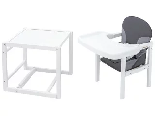 Стільчик-трансформер Babyroom Поні-240 білий графіт / сірий