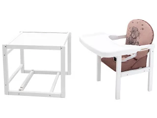 Стульчик-трансформер Babyroom Винни-240 белый капучино / шоколад (мишка с сердцем)