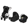 Универсальная коляска 3 в 1 Lionelo AMBER BLACK SILVER